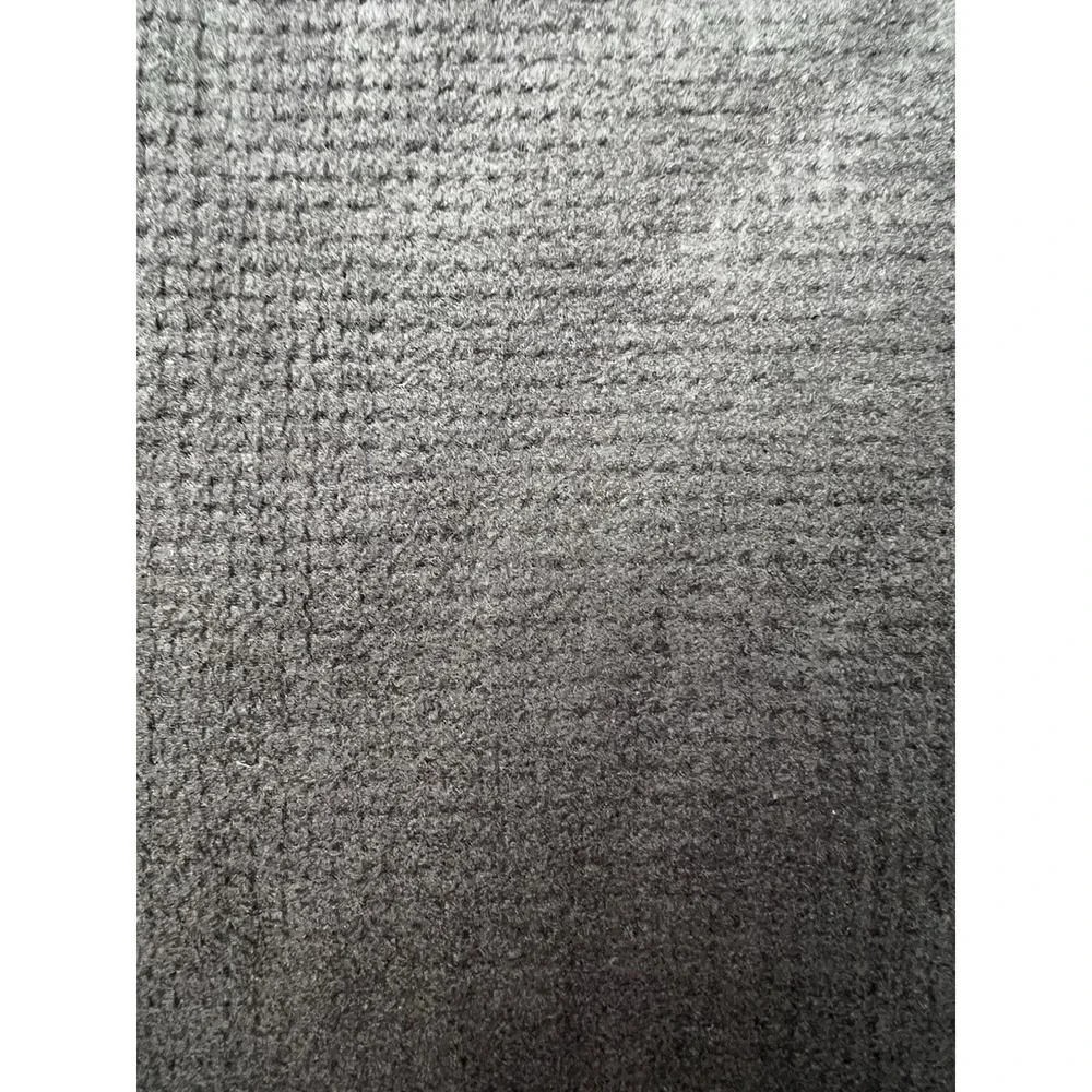 BLACK WAFFLE PATTERN HIGH QUALITY FLEECE FABRIC 3 YARDS PLUS 8